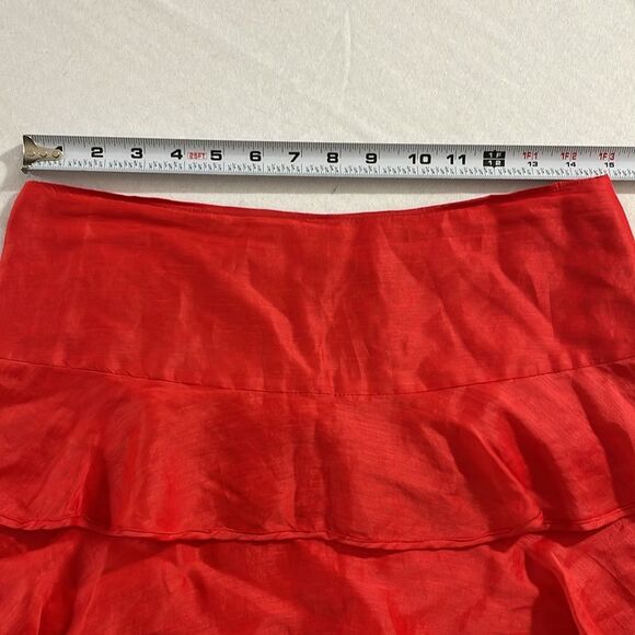 REISS Tiered Linen Silk SKIRT  size 12 - Picture 7 of 8
